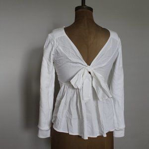 White Back Bow Sweater by Ella Moss